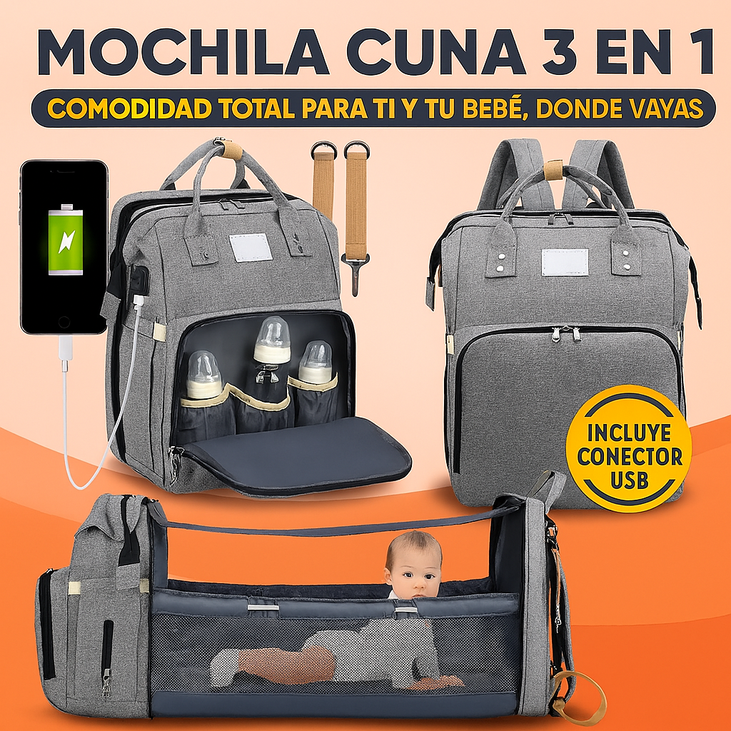 Mochila Cuna 3 en 1 para Bebés