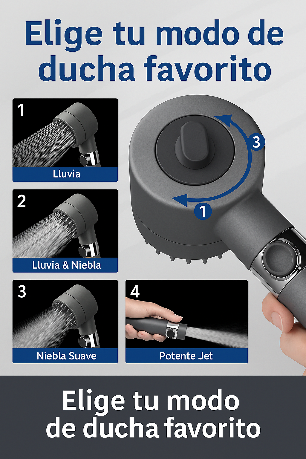 CABEZAL DE DUCHA DE ALTA PRESION